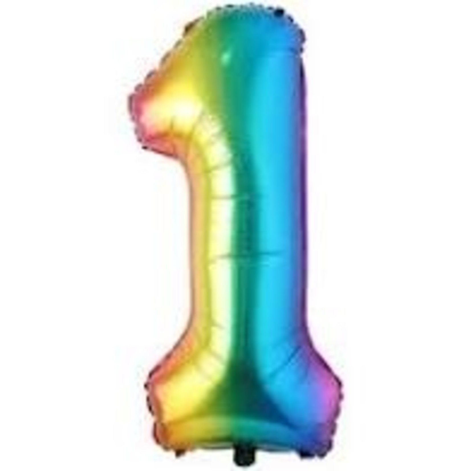 34" Foil Balloon Number 1 Rainbow