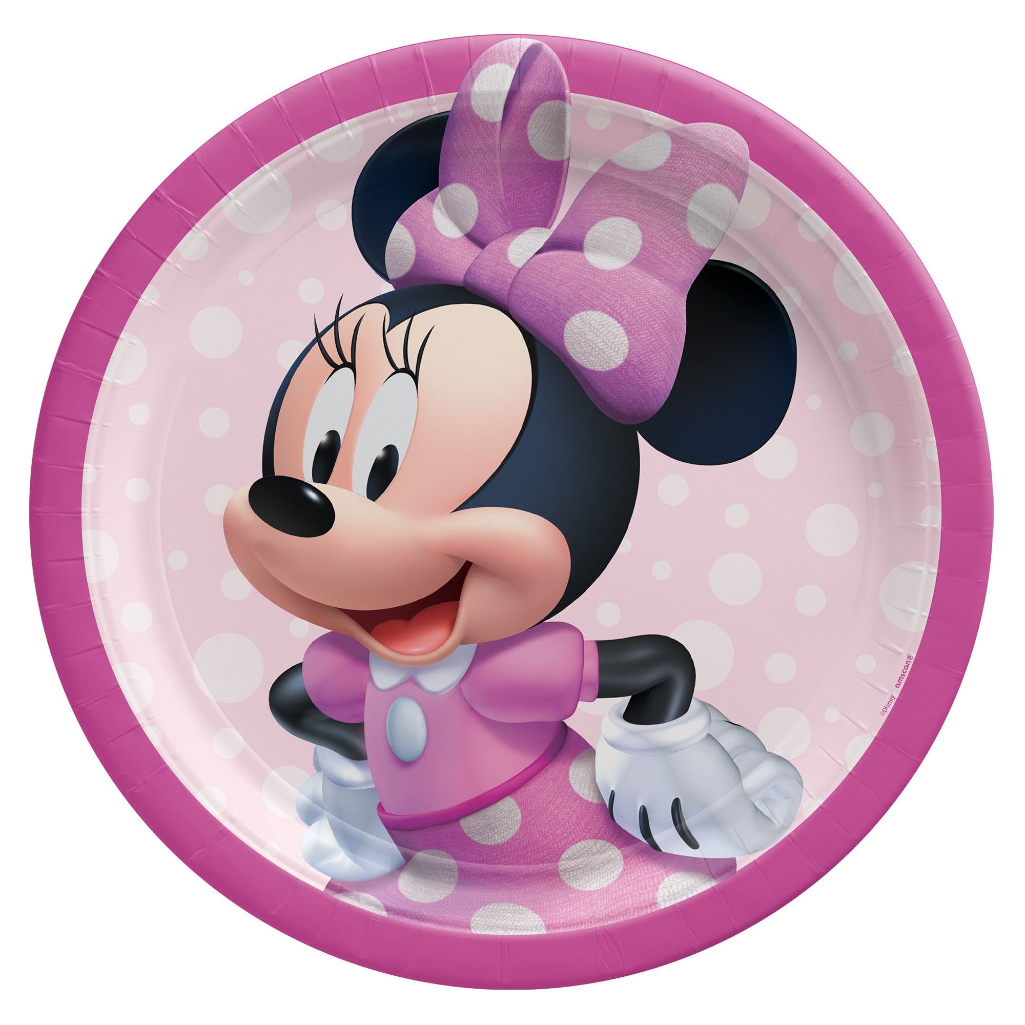 Minnie Mouse Round Plates 9in - Valentina's Party World - Dulceria ...