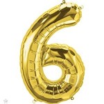 34" Number 6 Gold