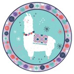 Llama Fun Round Plates
