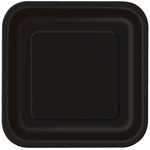 Black 7" Square Plates