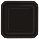 Black 9" Square Plates