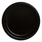 Black 9" Round Plates