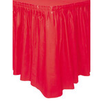 Red Rectangular Table Skirt