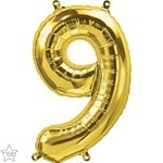 16" Number 9 Gold