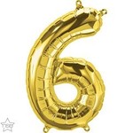 16" Number 6 Gold