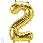 16" Balloon Number 2 Gold