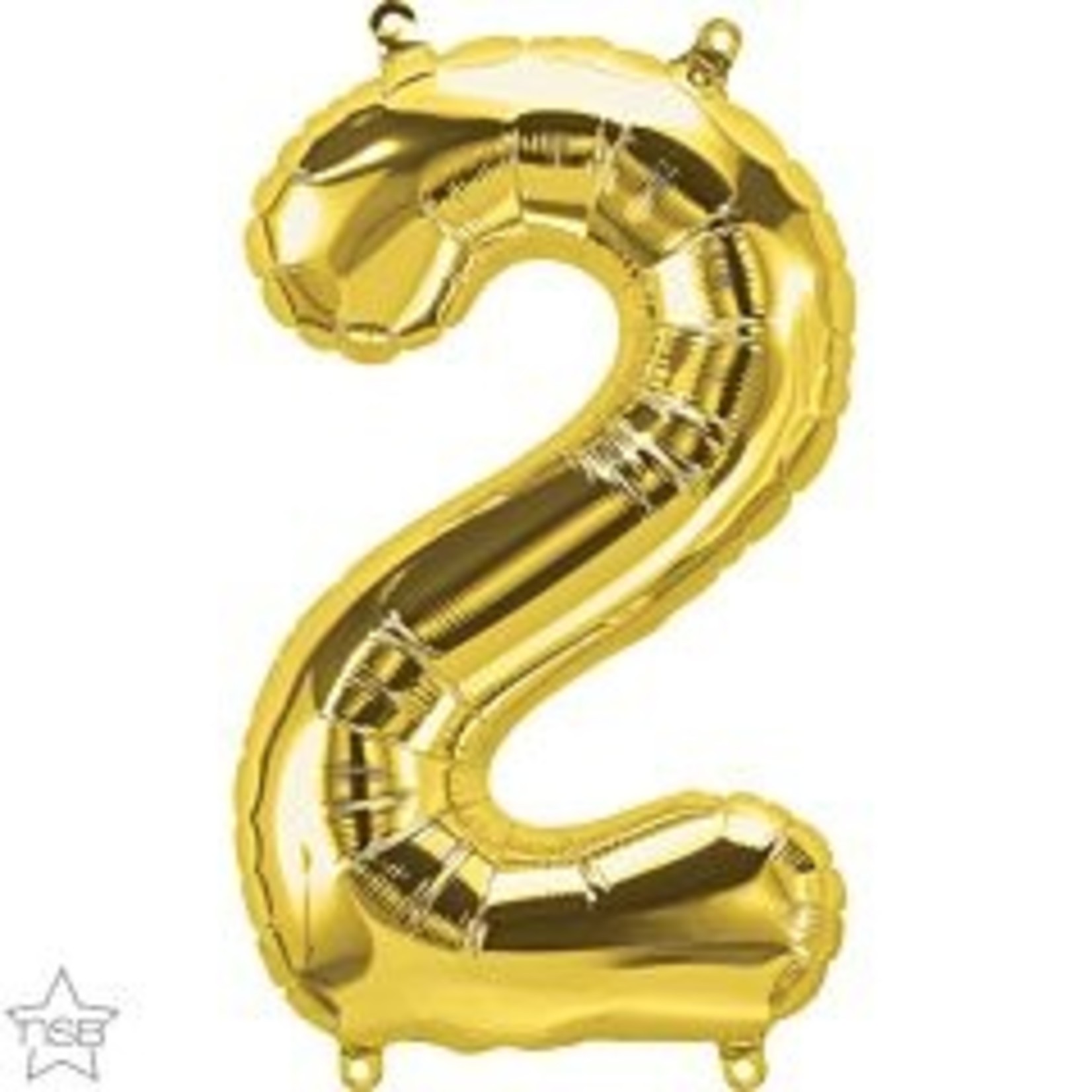 16" Balloon Number 2 Gold
