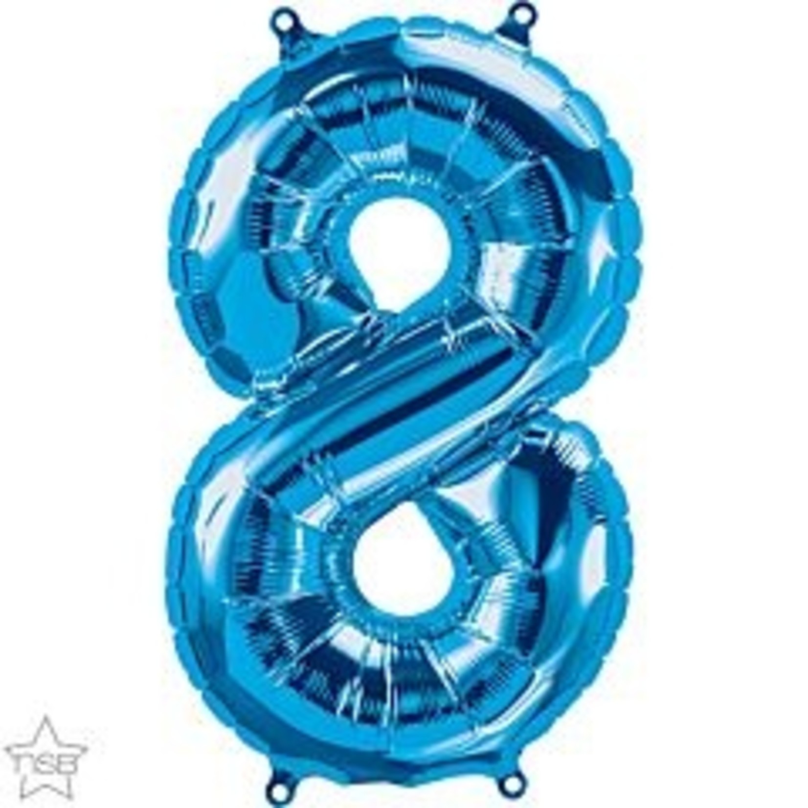 16" Number 8 Blue