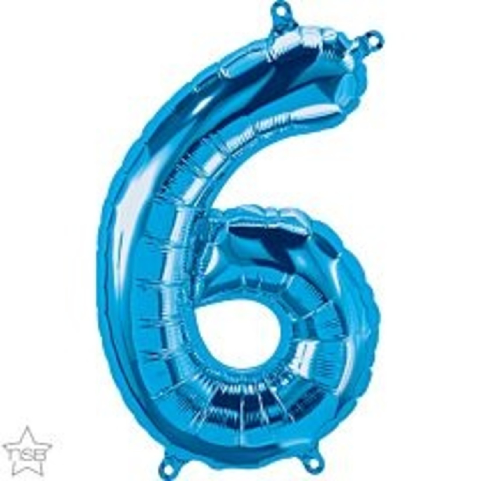 16" Number 6 Blue