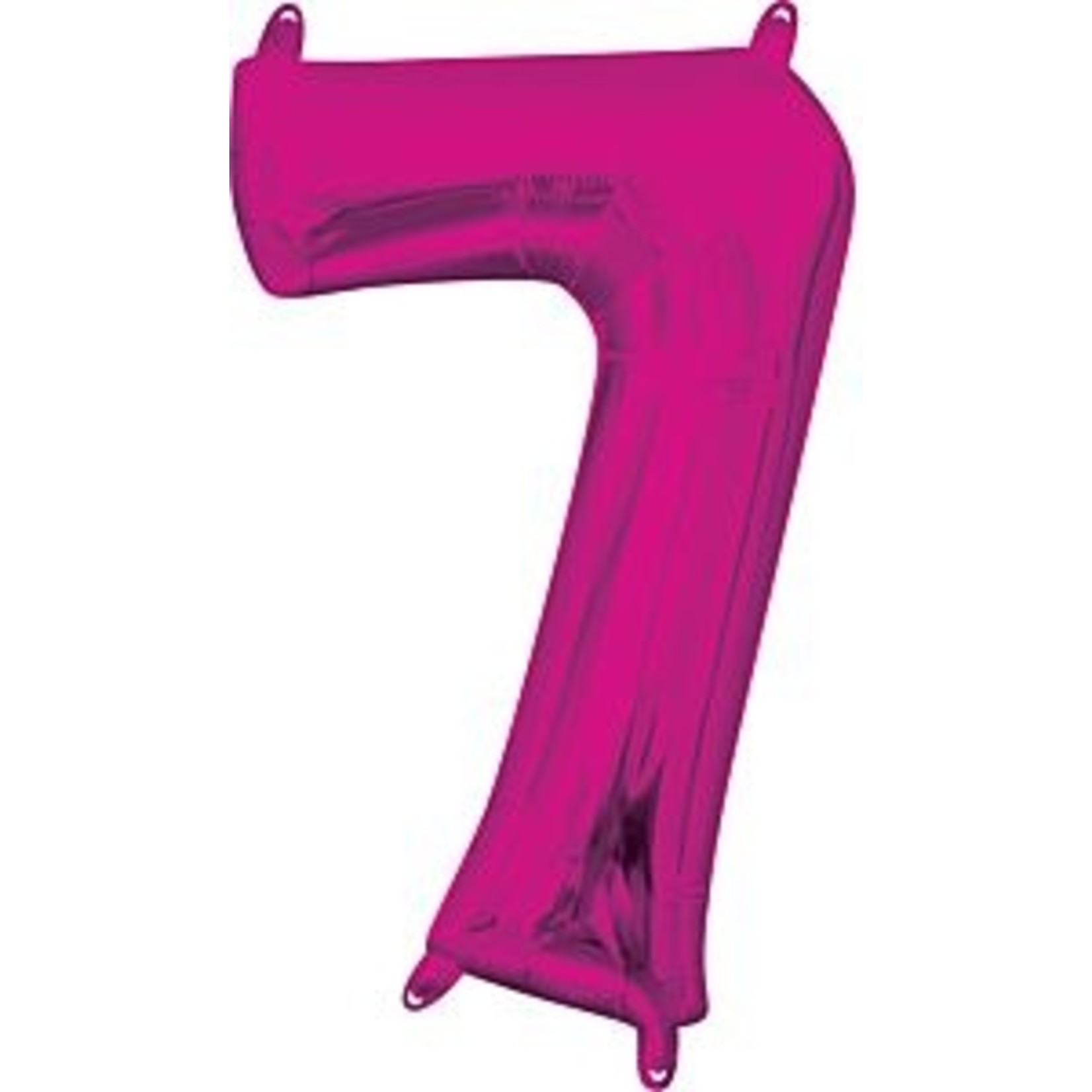 16" Number 7 Pink