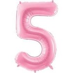 34" Number 5 Pink