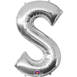 34" Letter S Silver