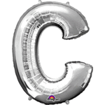 34" Letter C Silver