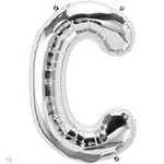 34" Letter C Silver