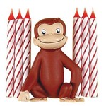 Curious George Cake Topper with 6 Candles