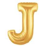 40" Letter J Gold