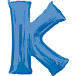 33" Letter K Blue