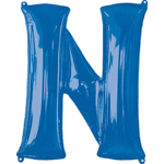 32" Letter N Blue