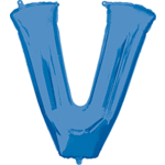 32" Letter V Blue