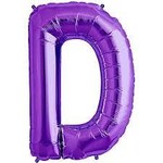 34" Letter D Purple