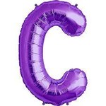 34" Letter C Purple