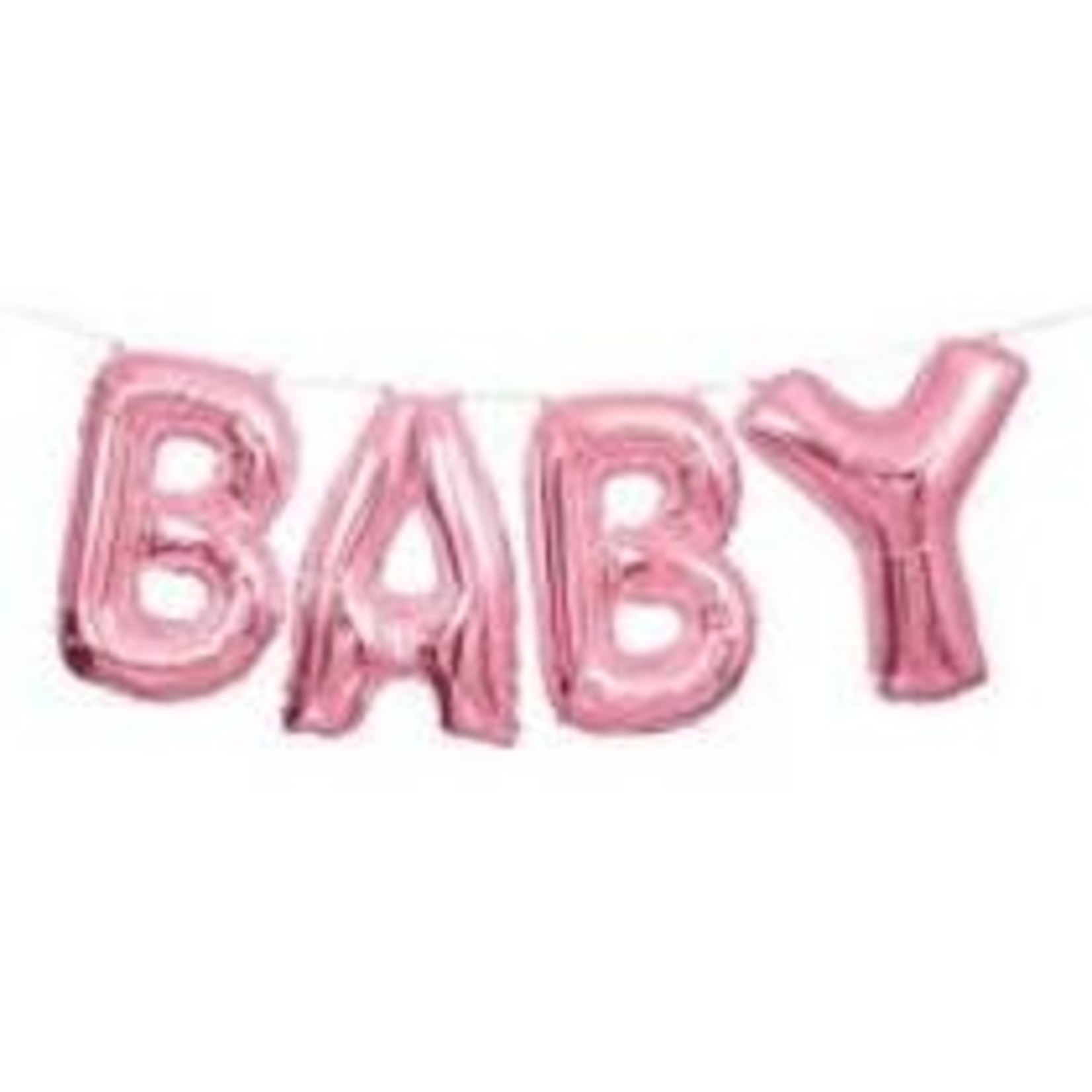 14" 'Baby' Balloon Banner Kit Pink