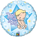 18" 'Yep! I'm A Boy' Blue