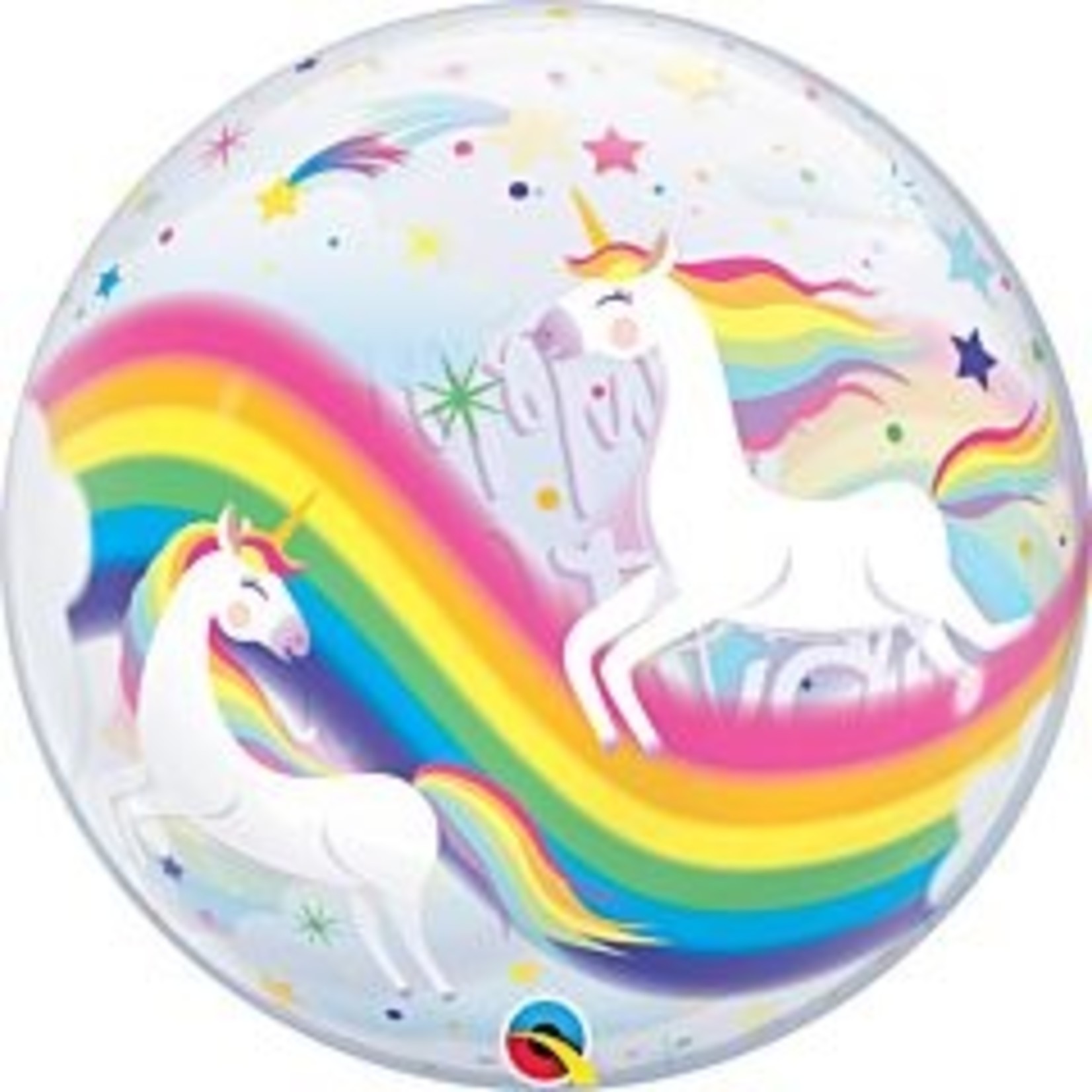 22" Bday Rainbow Unicorns Bubble