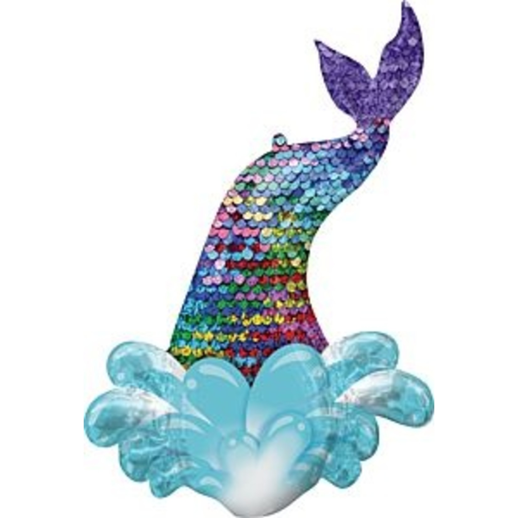 39" Mermaid Sequin Tail Shape
