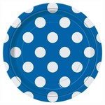 Royal Blue Polka Dot Plate