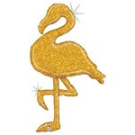 53" Gold Glitter Flamingo Shape Balloon