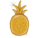 35" Gold Glitter Pineapple