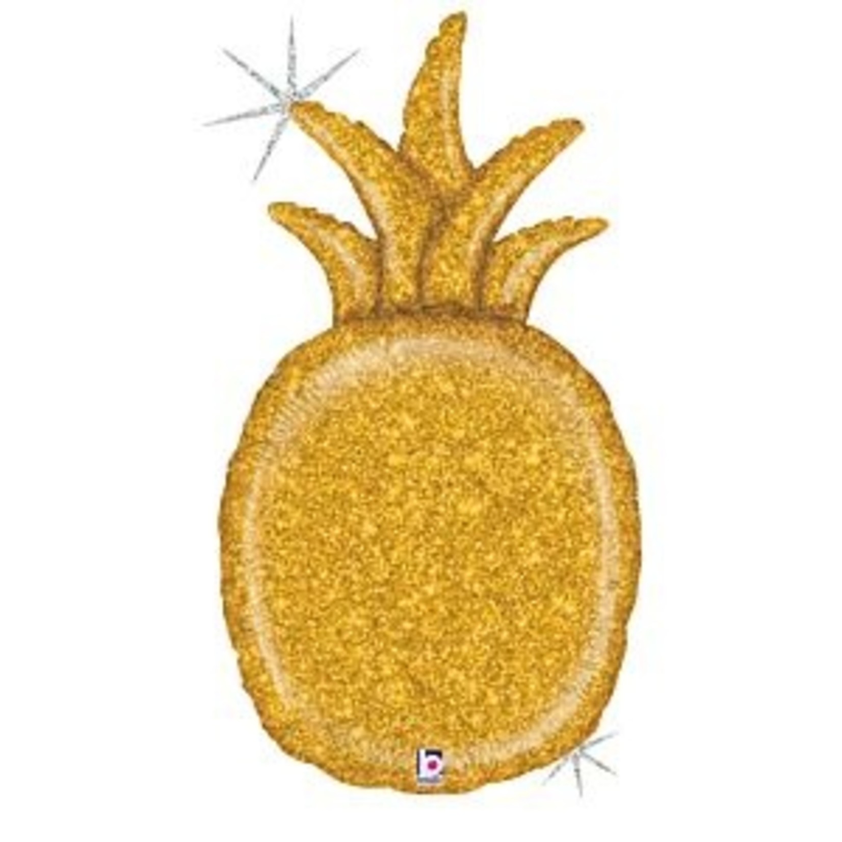 35" Gold Glitter Pineapple