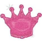 36" Glittering Crown Pink