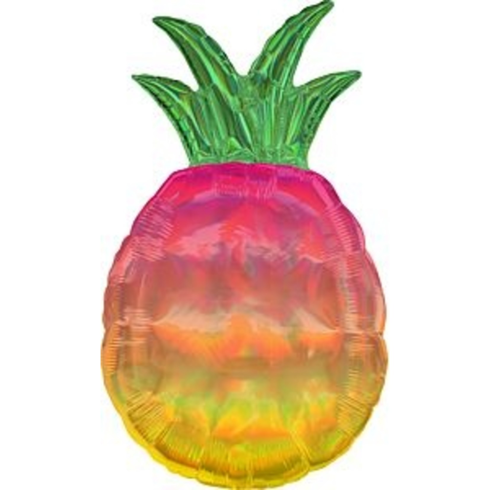 31" Iridescent Pineapple Holographic Shape