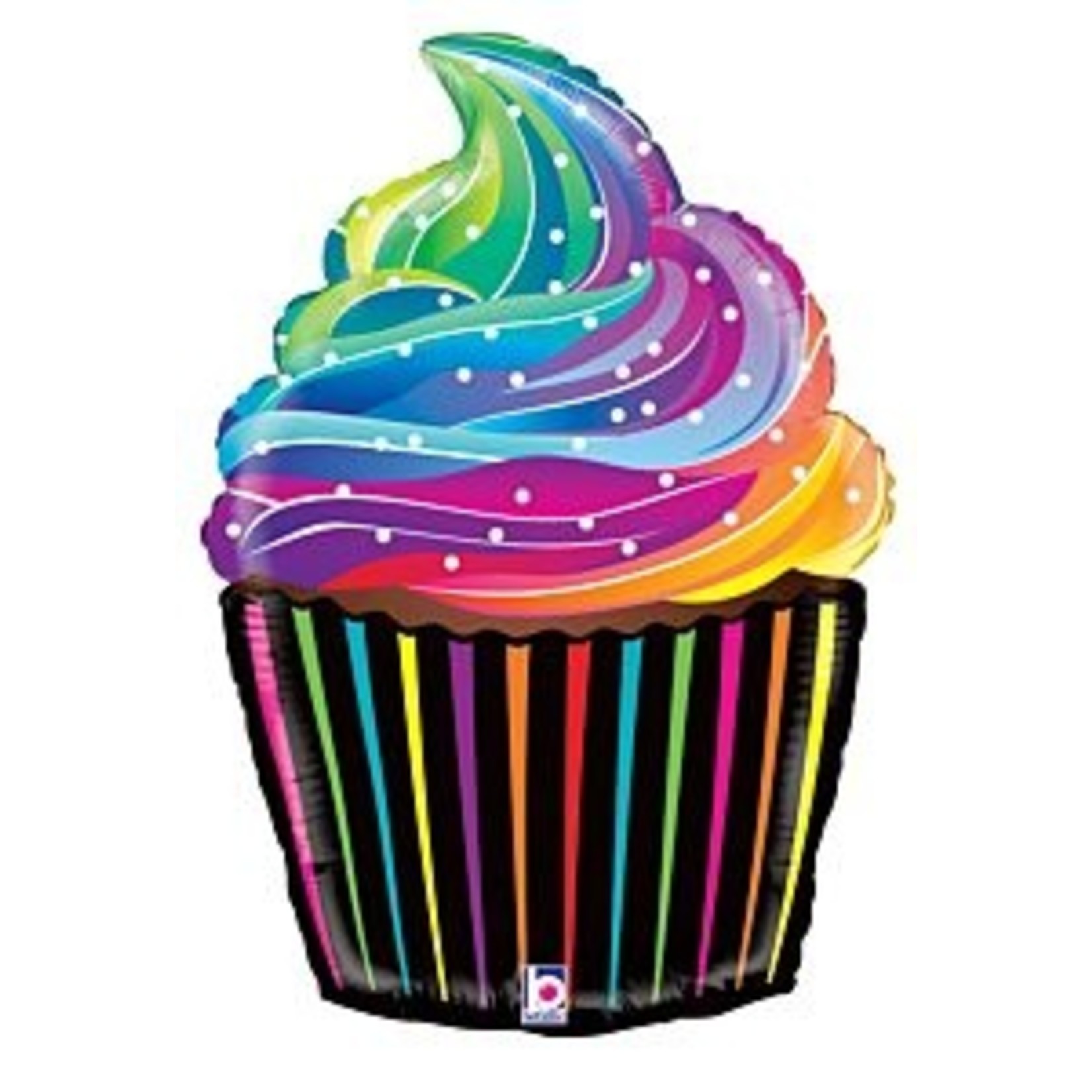 27" Rainbow Cupcake Shape