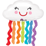 30" Rainbow Cloud Shape