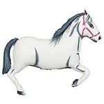 43" White Horse Shape