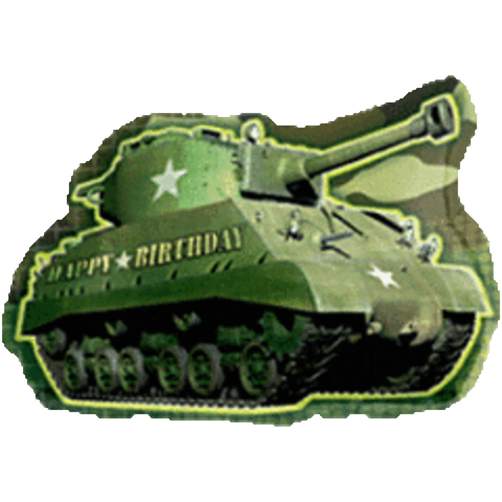 26" Army Tank Birthday Shape