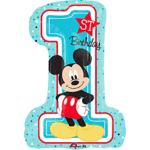 28" Mickey 1st Birthday Shape