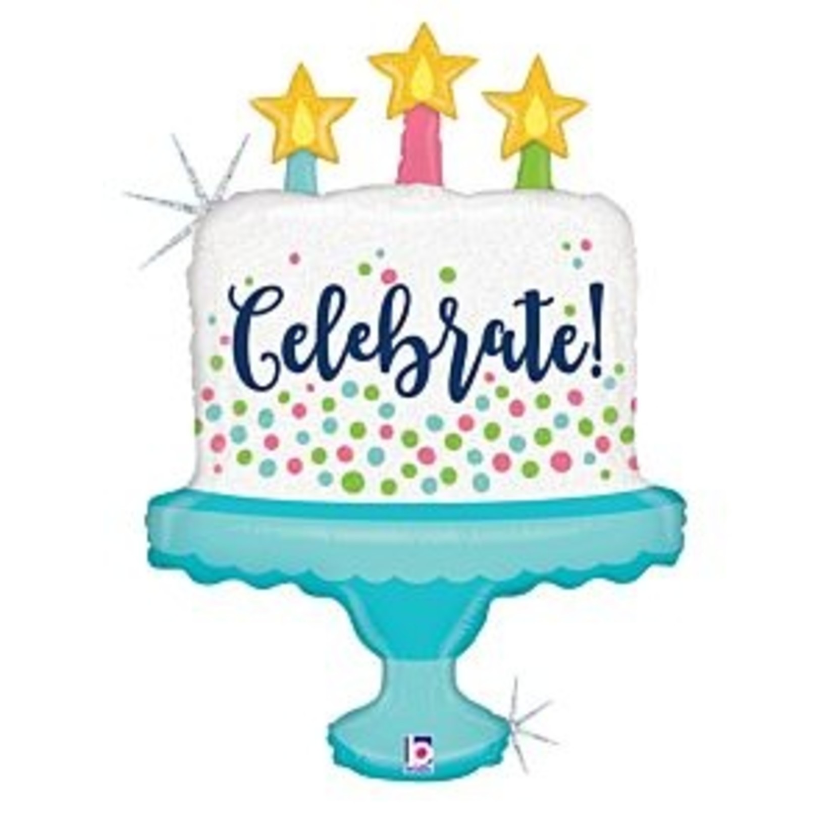33" Celebrate Cake Holographic