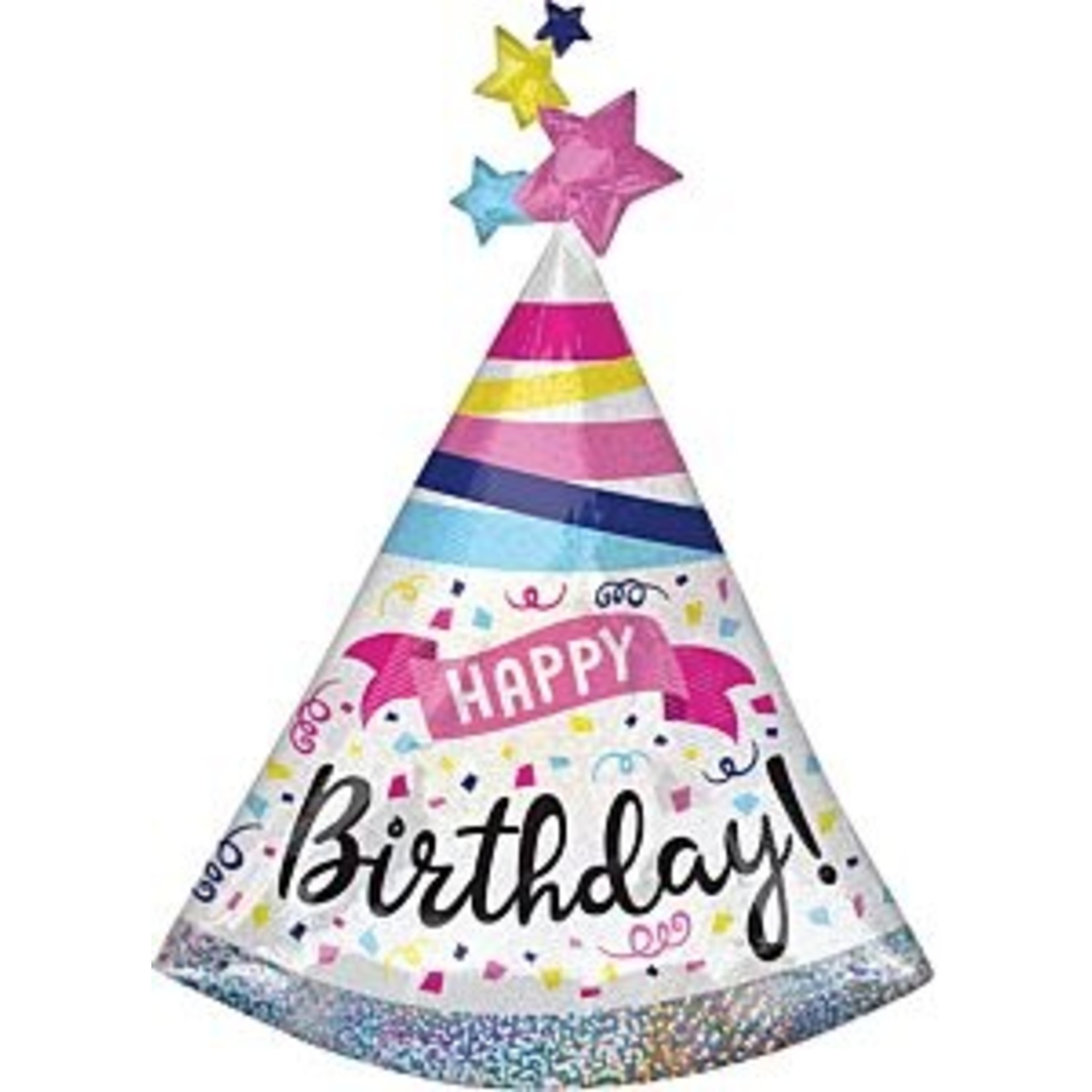 36" Happy Birthday Sparkle Banner Shape