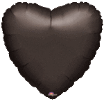 18'' Black Heart Foil Balloon