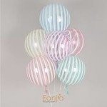 18" Orange Striped BOBO Balloon