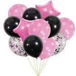 Pink and Black Balloon Bouquet