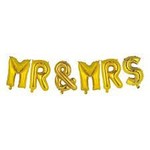32" Gold "MR & MRS" Balloon Banner