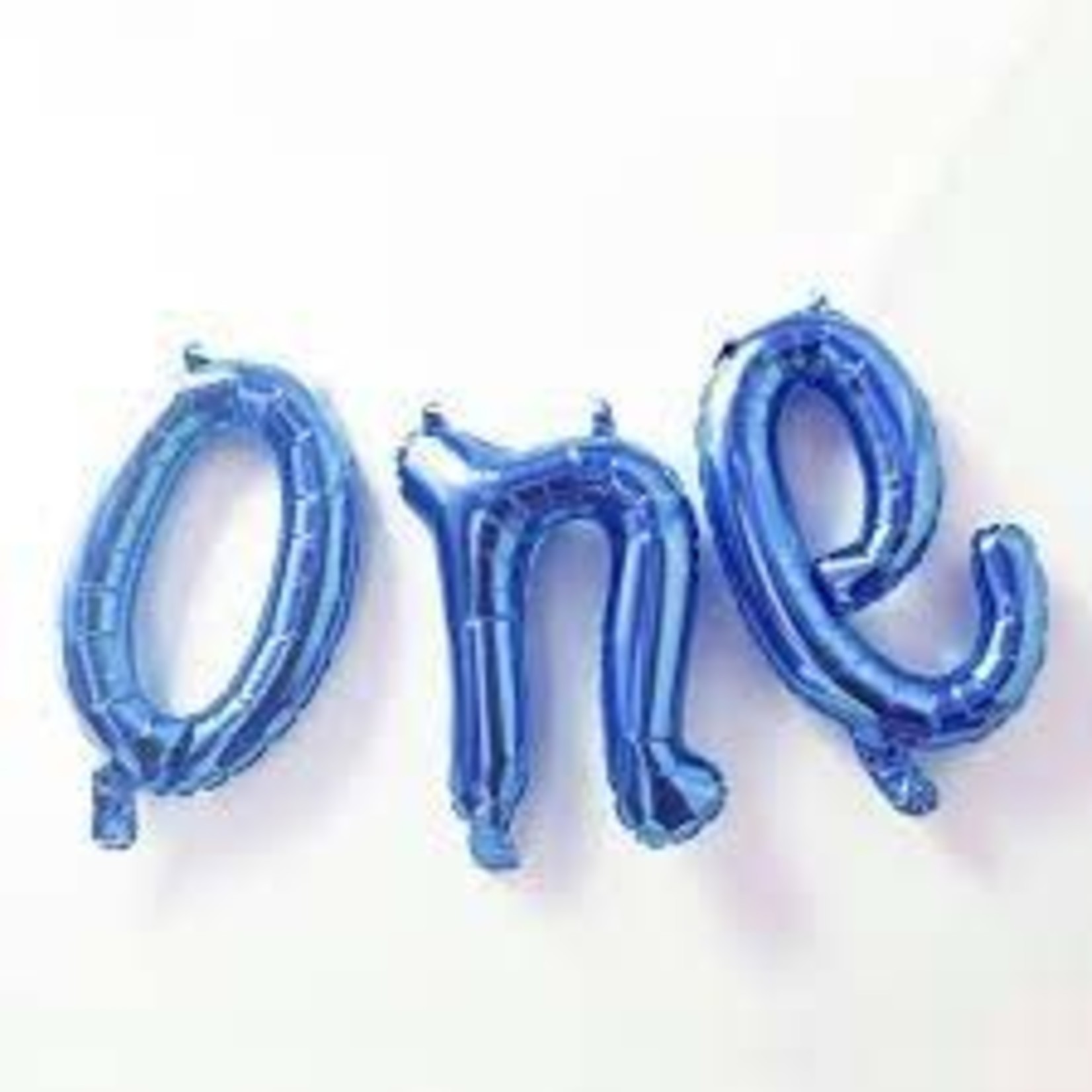 12" Blue "One" Balloon Banner