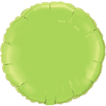 18" Round Lime Green Foil Balloon