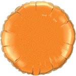 18" Orange Round Foil Balloon